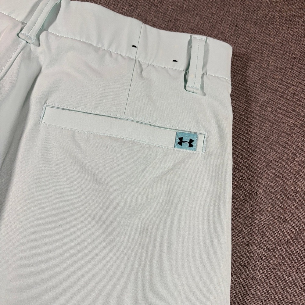 Under Armour Golf‎ Shorts Mens 30 Mint Green HeatGear Performance Flat Front